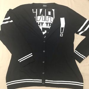 Panic at the Disco sz 3x black cardigan